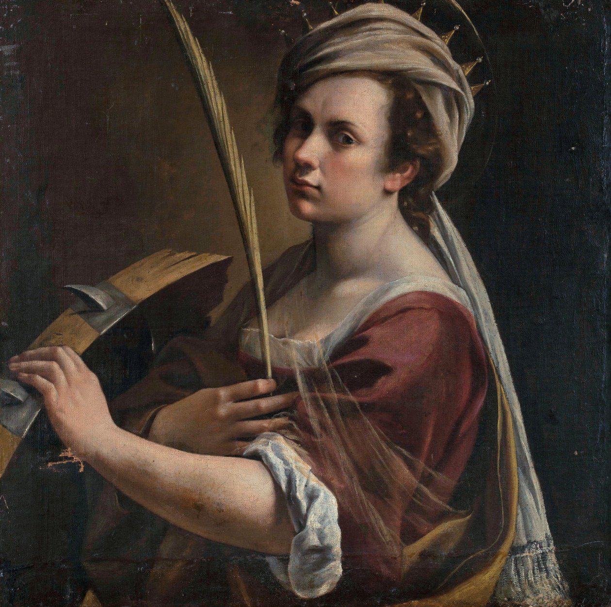 Självporträtt som den heliga Katarina av Alexandria av Artemisia Gentileschi