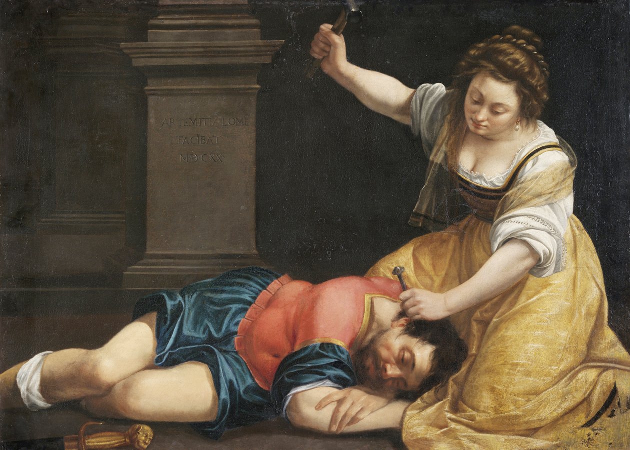 Yael tuant Sisera - Jael och Sisera par Gentileschi, Artemisia (1598-1653), ca. 1620 - Olja på duk, 86x125 - Szepmuveszeti Muzeum, Budapest av Artemisia Gentileschi