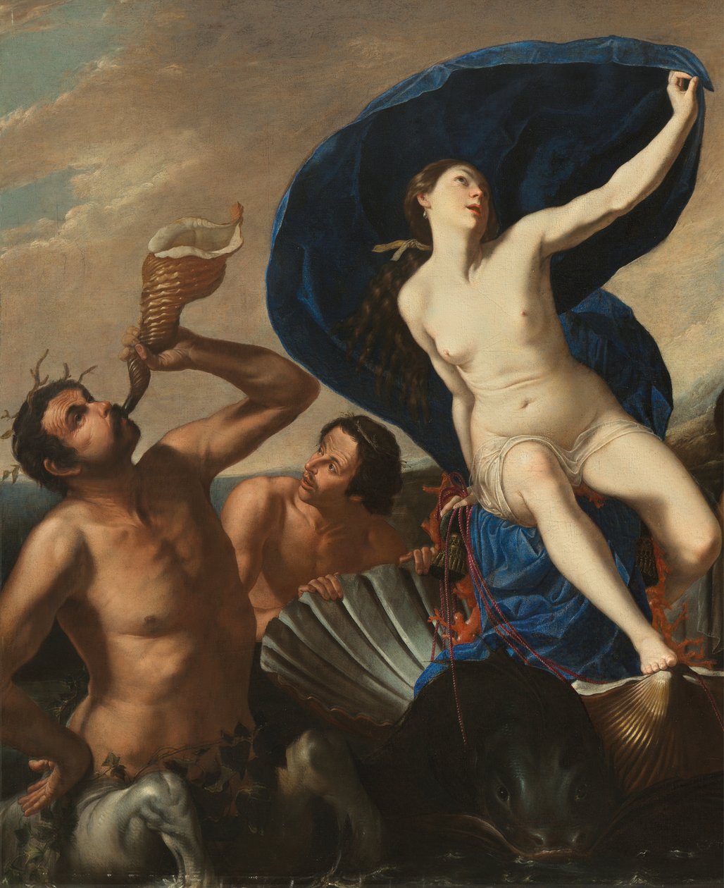 The Triumph of Galatea (olja på duk) av Artemisia and associate Gentileschi
