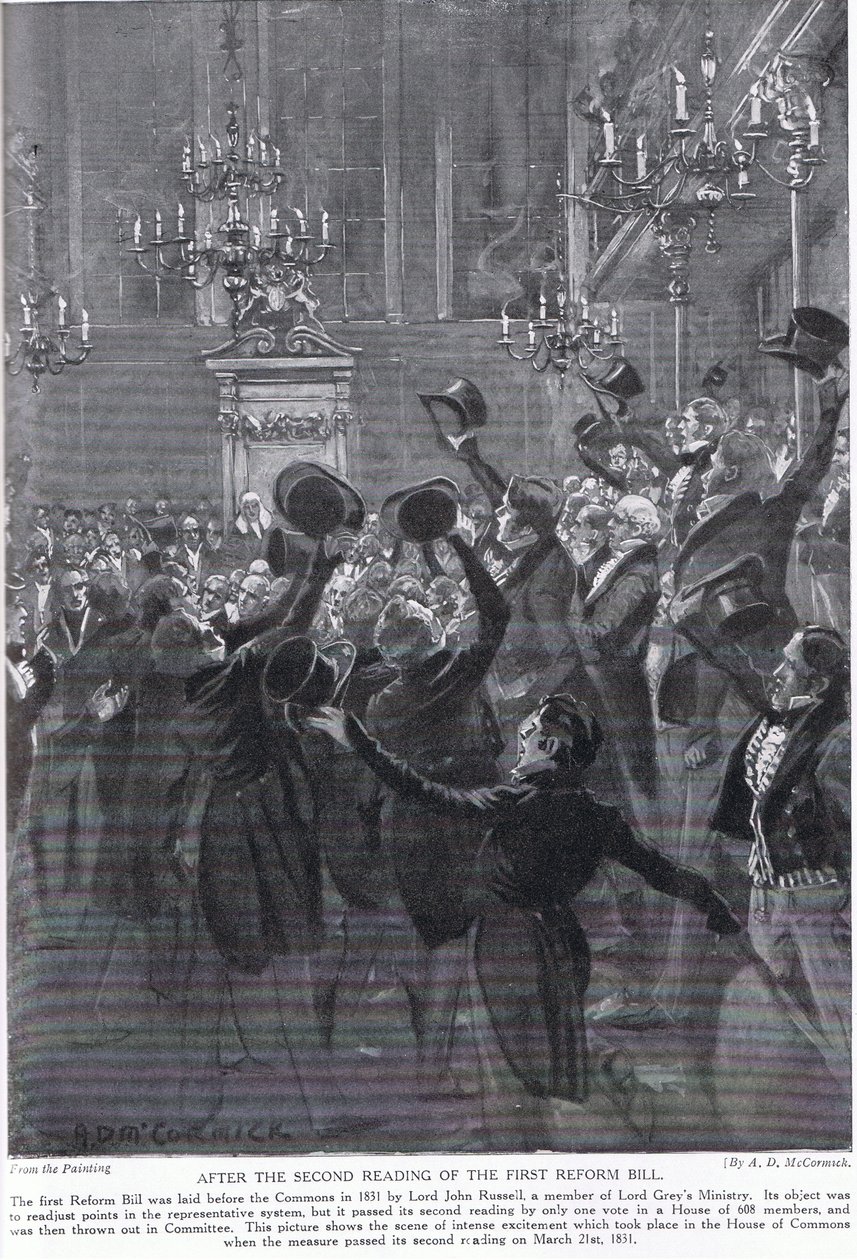 Efter den andra behandlingen av First Reform Bill, illustration från 