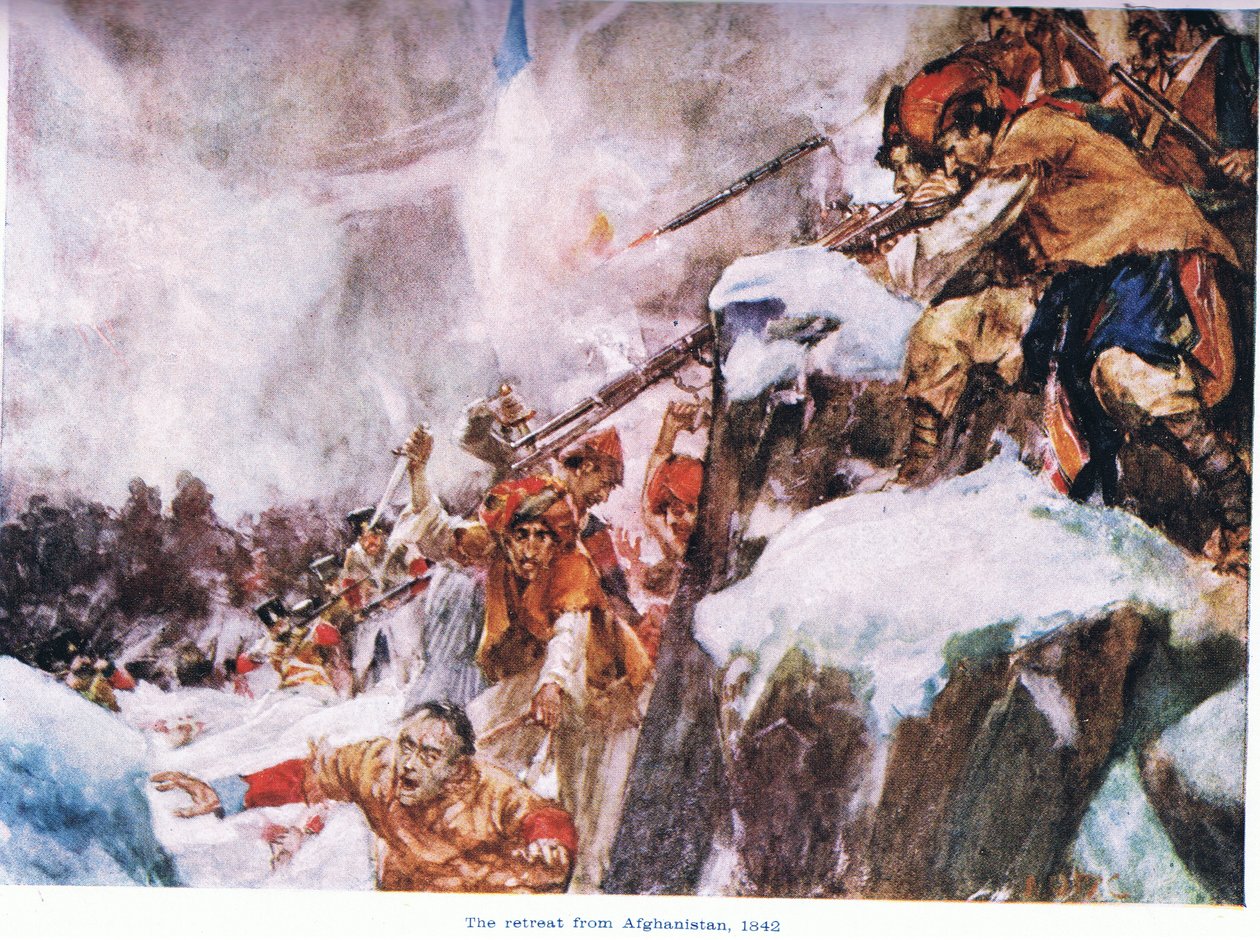Tillflykten från Afghanistan 1842 e.Kr av Arthur David McCormick