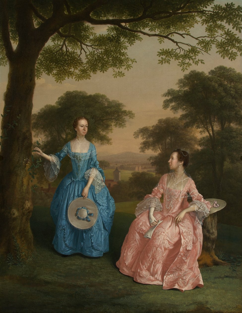 Alicia och Jane Clarke, ca 1758 av Arthur Devis