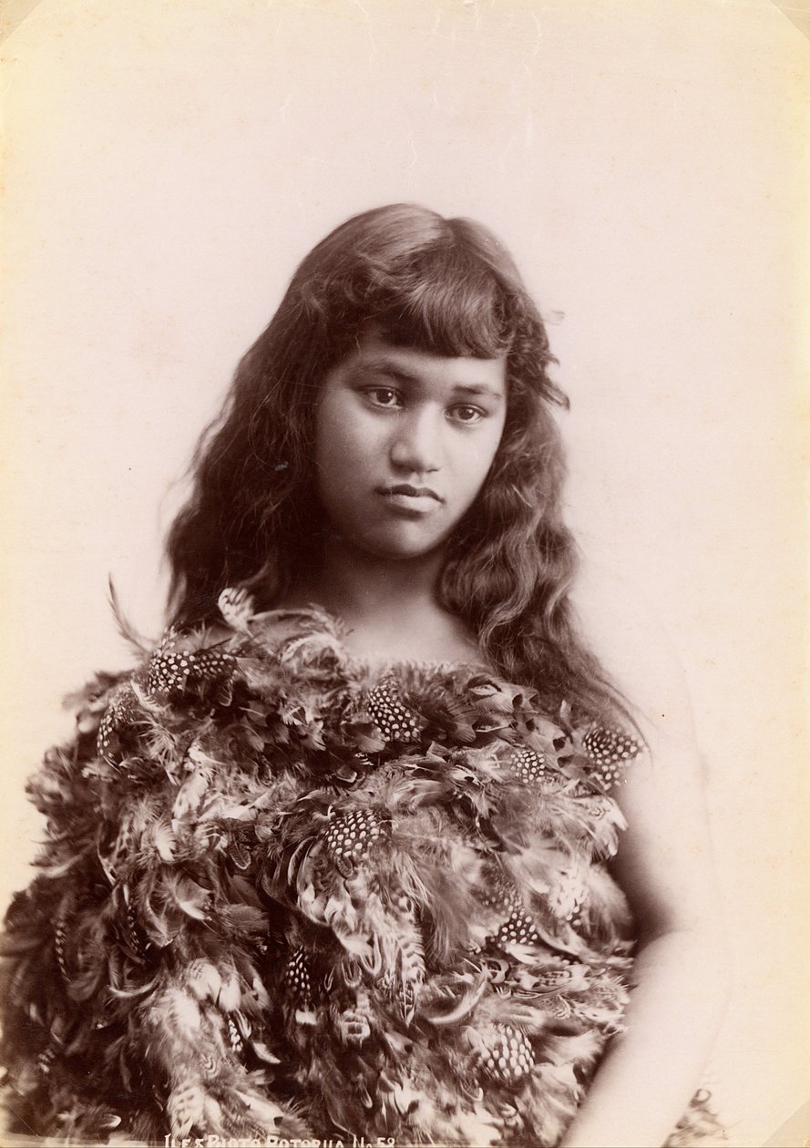Maori kvinna, Rotorua, Nya Zeeland av Arthur James Iles