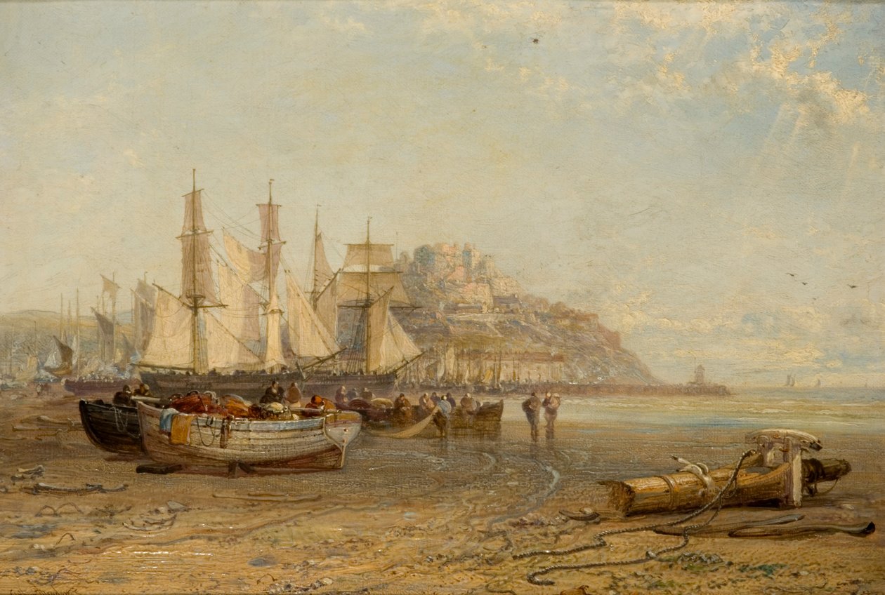 Lågvatten, Mount Orgueil, Jersey, 1881 av Arthur Joseph Meadows