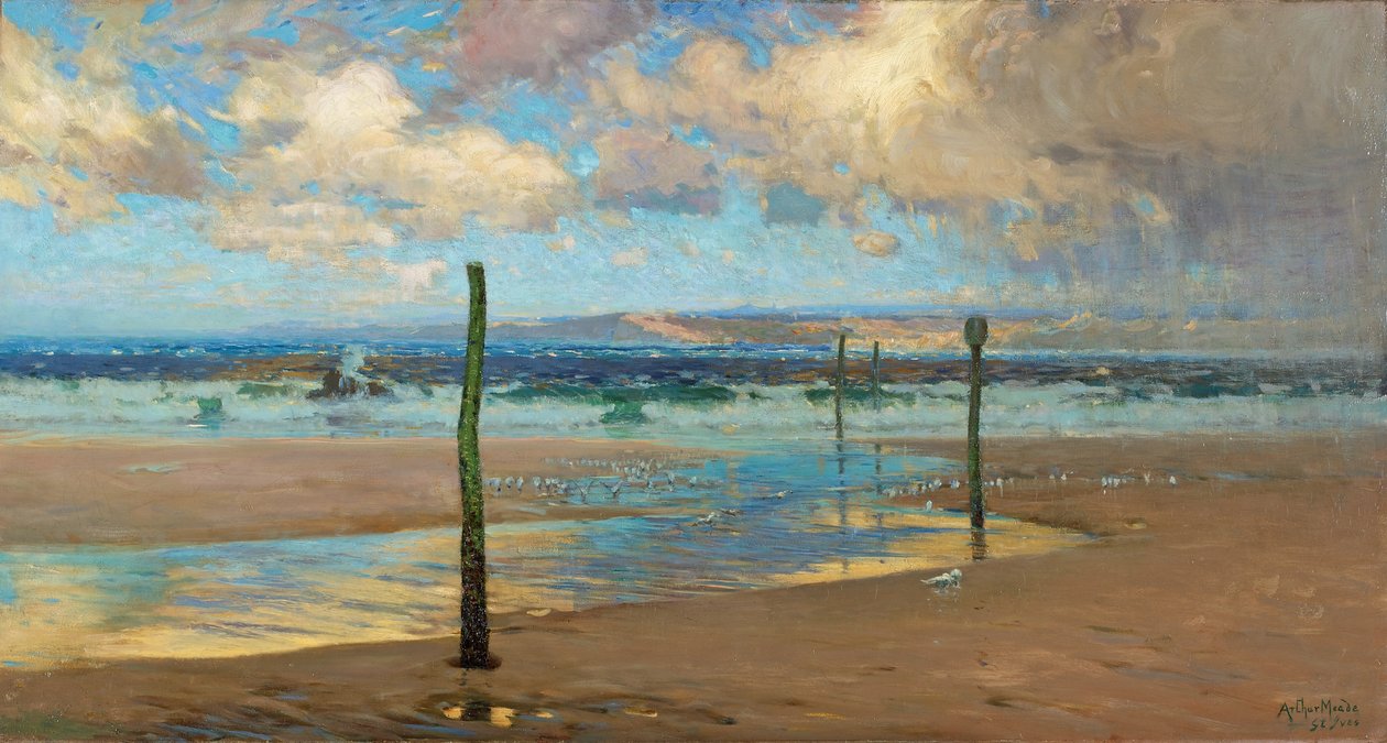 En vindsvept strand, 1903 av Arthur Meade