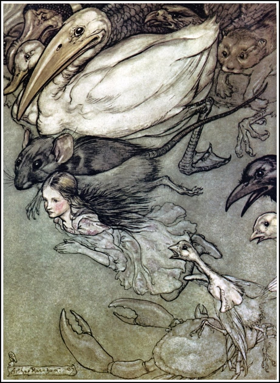  Alices Adventures in Wonderland - The Pool of Tearsn av Arthur Rackham