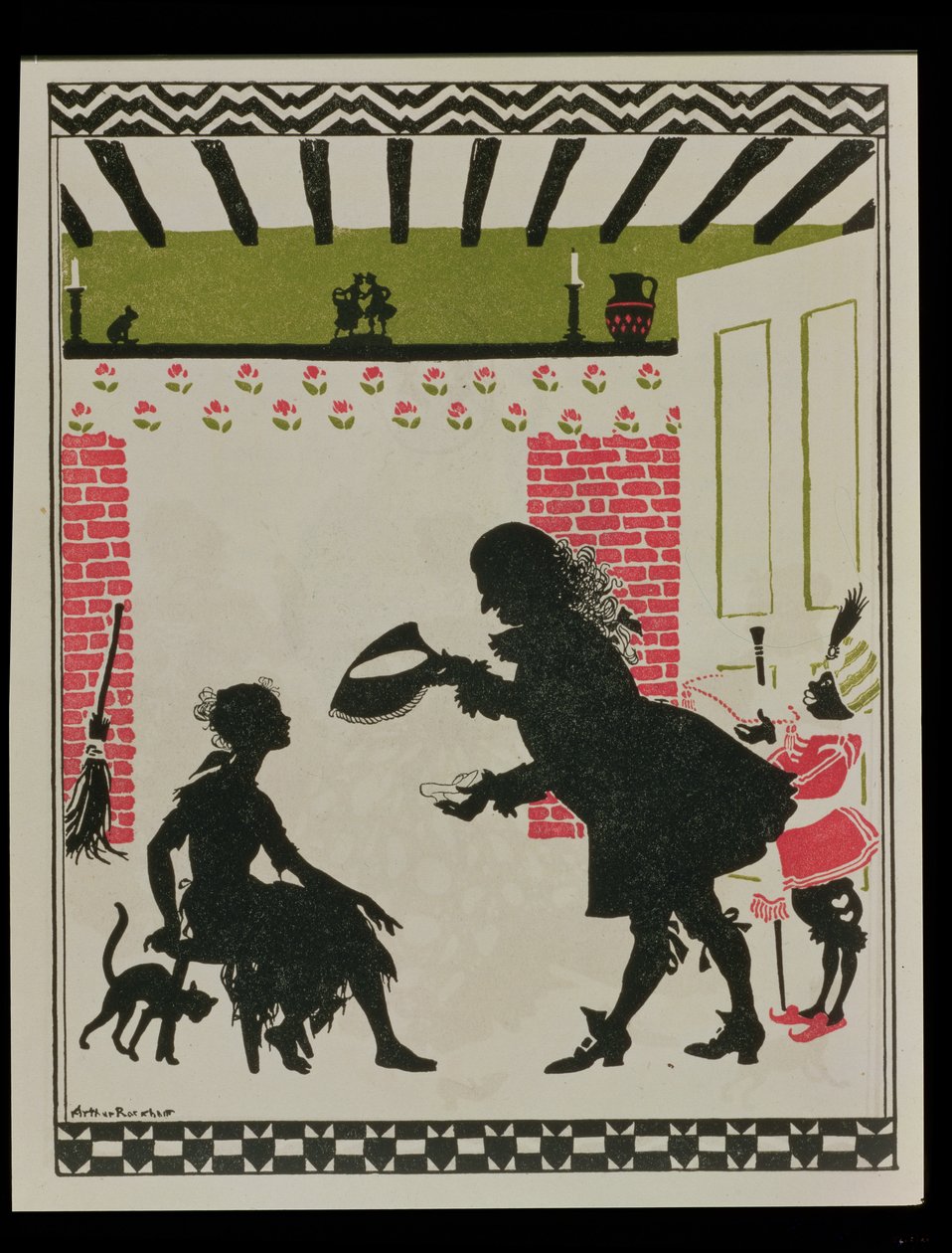 Askungen och glastoffeln, 1919 av Arthur Rackham