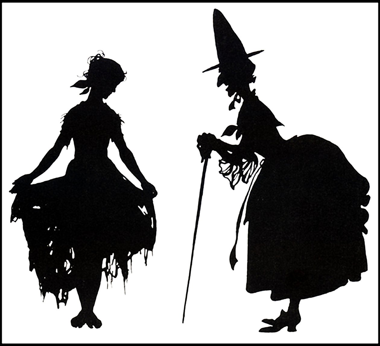 Askungen hälsar sin onda styvmor, 1919 av Arthur Rackham