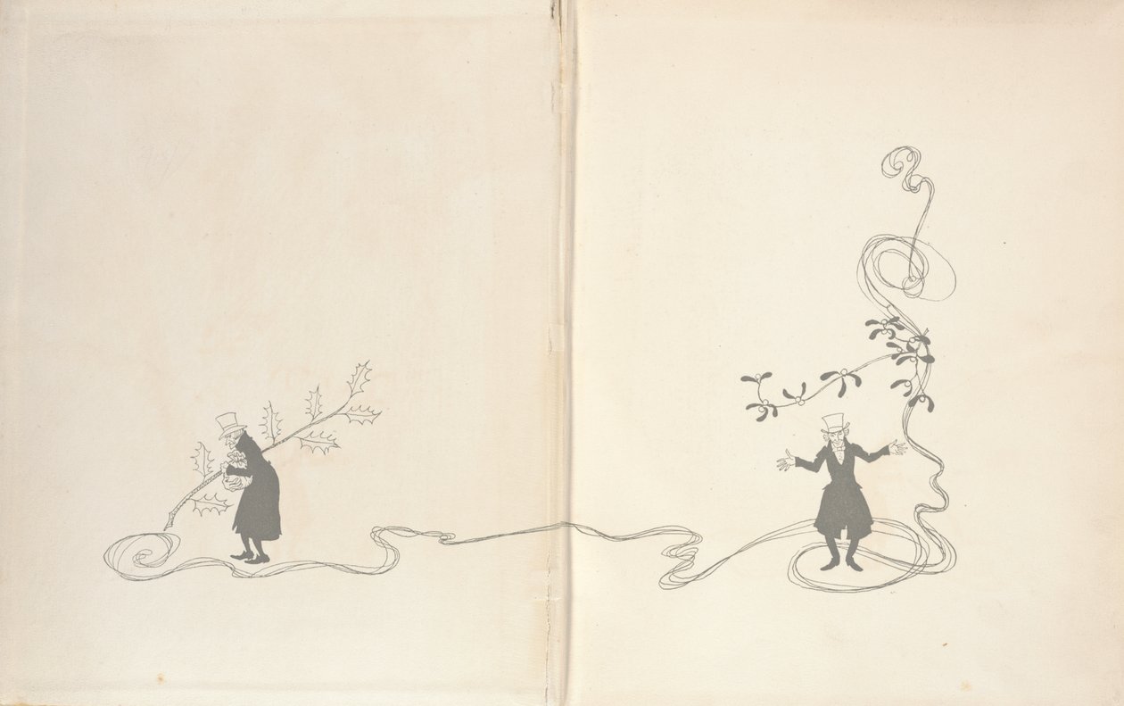 Front Endpapers - A Christmas Carol, 1915 swed av Arthur Rackham