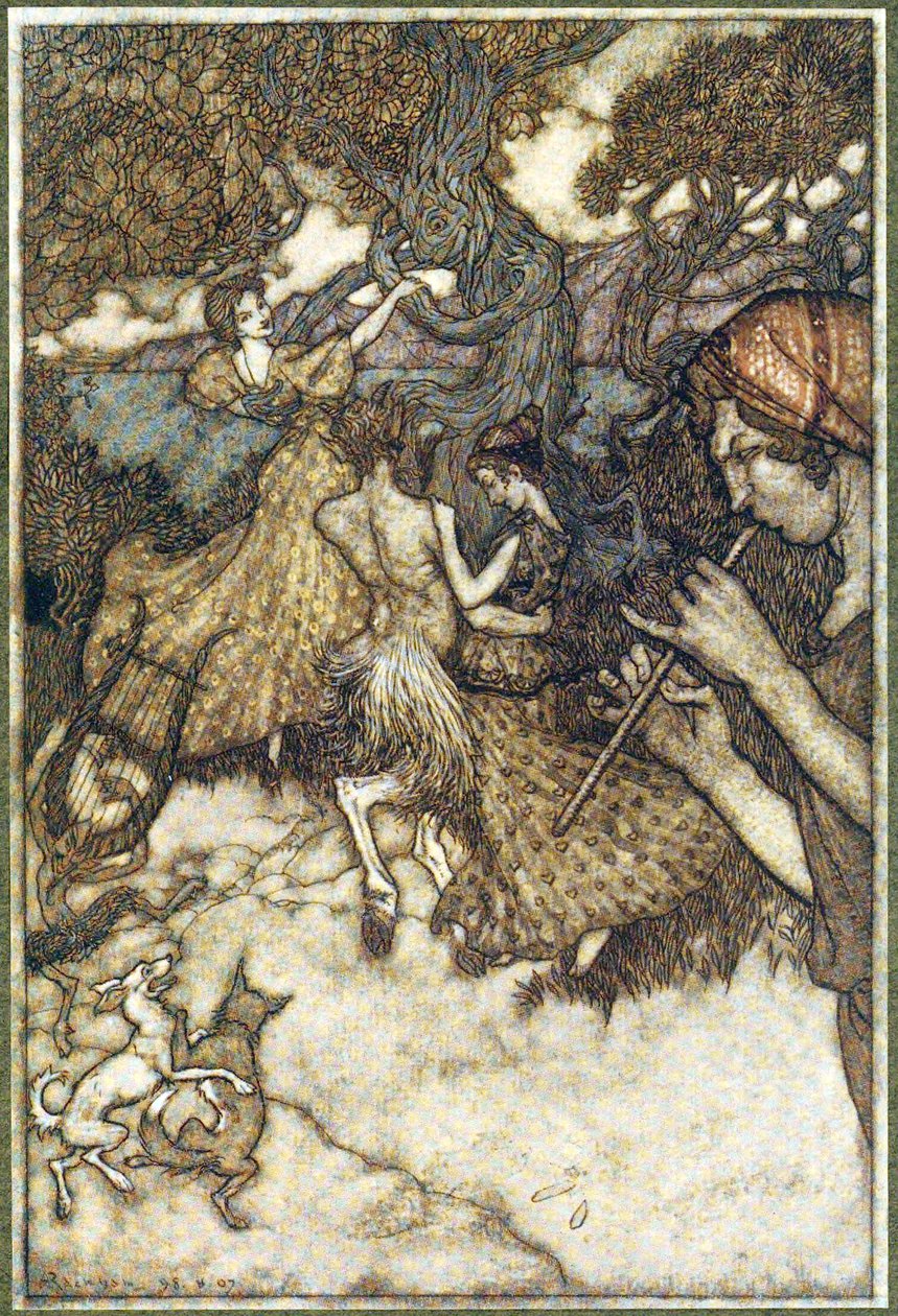 If Orpheus först producerade valsen ., från The Ingoldsby Legends, pub. 1907 av Arthur Rackham