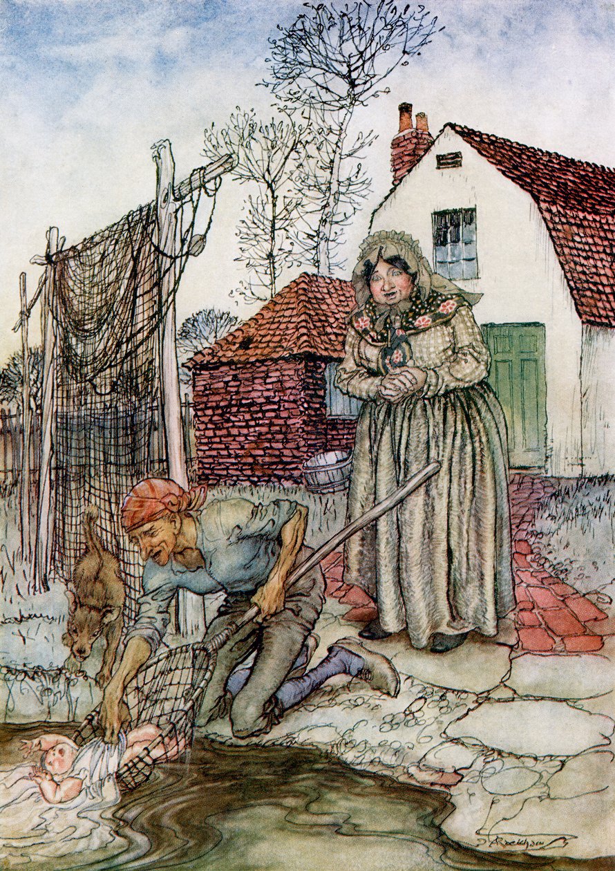 Fisken och ringen, från engelska sagor återberättade av F.A. Steel, 1927 av Arthur Rackham