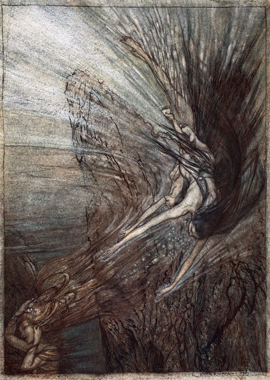 Rhinmaidens upptåg, illustration från 