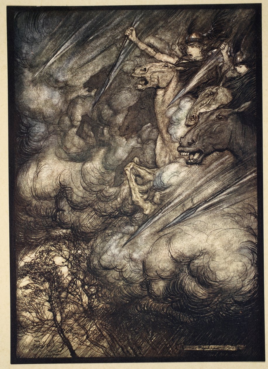 Valkyriornas åktur, illustration från 