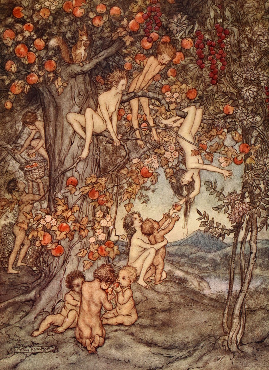 Det var ingen fara, inga problem av något slag, illustration från "A Wonder Book for Girls and Boys" av Nathaniel Hawthorne, 1928 av Arthur Rackham