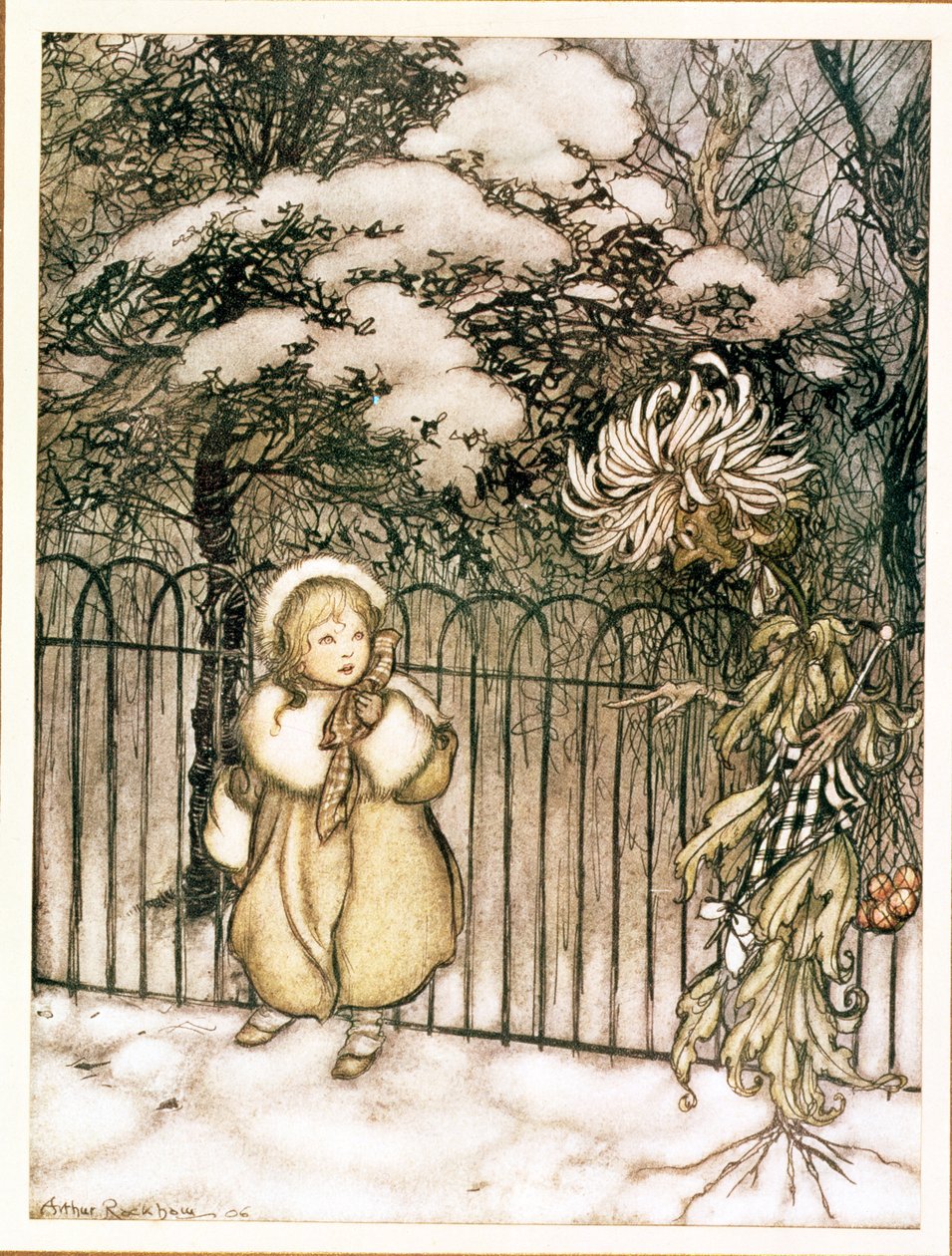 Winter från "Peter Pan in Kensington Gardens" av J.M. Barrie, 1906 av Arthur Rackham