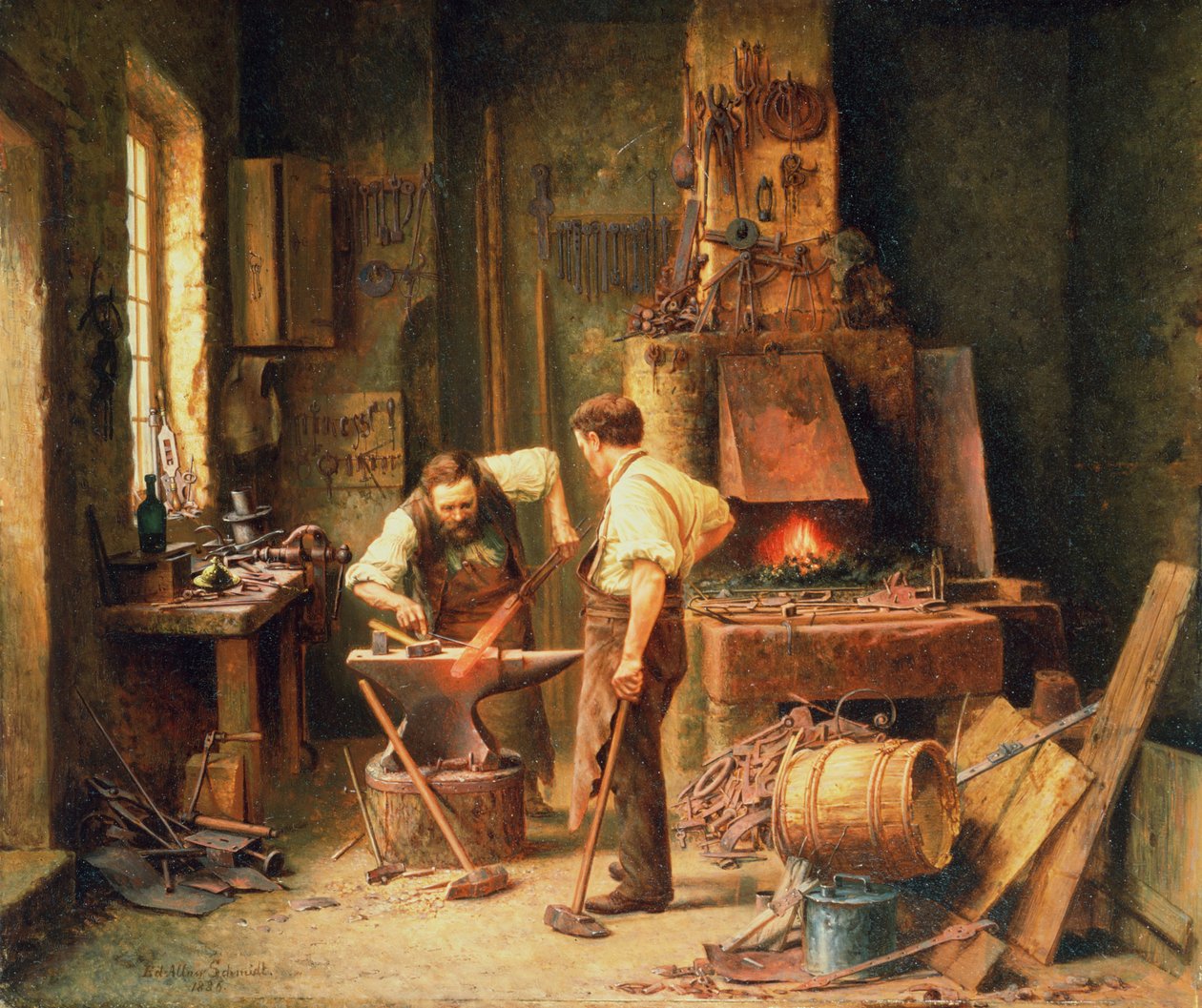 Smedjan, 1836 av Arthur Schmidt