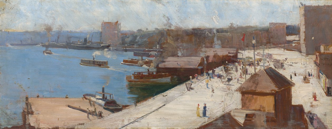 Cirkulär kaj av Arthur Streeton