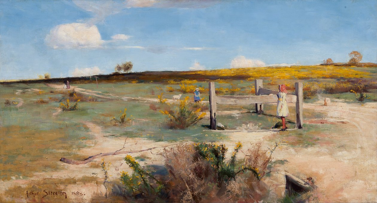 Early summer - gorse in bloom  av Arthur Streeton
