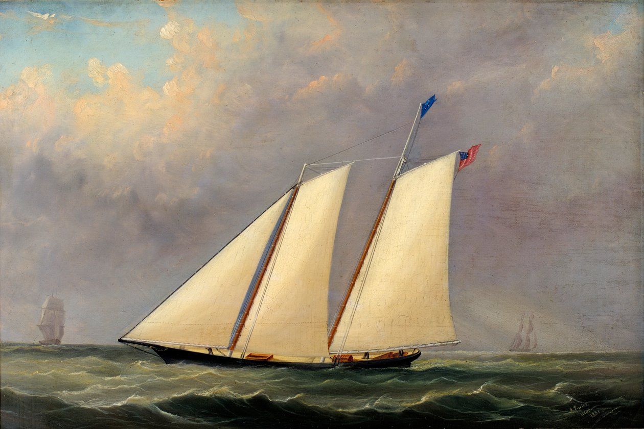 Båten "America", 1851 av Arthur Wellington Fowles