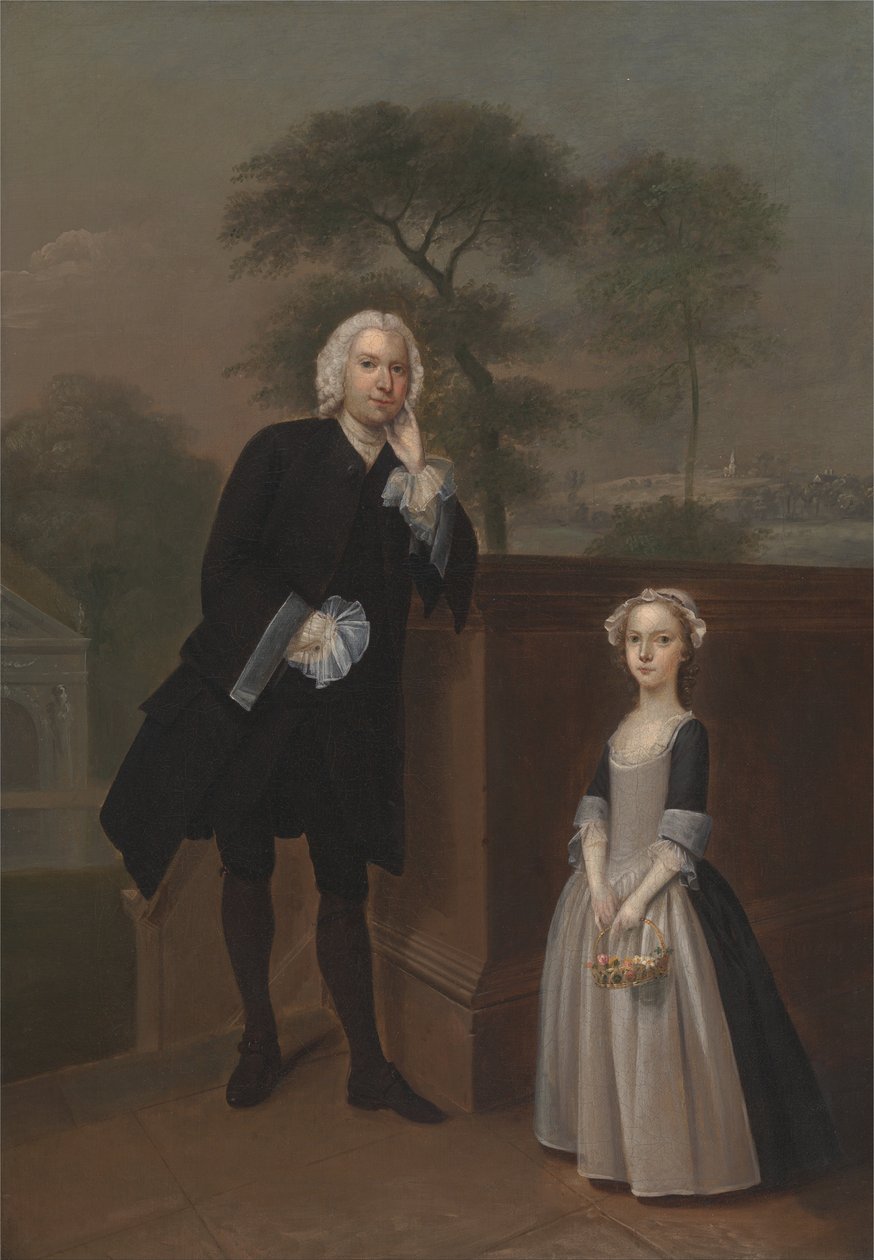 En okänd man med sin dotter av Arthur Devis