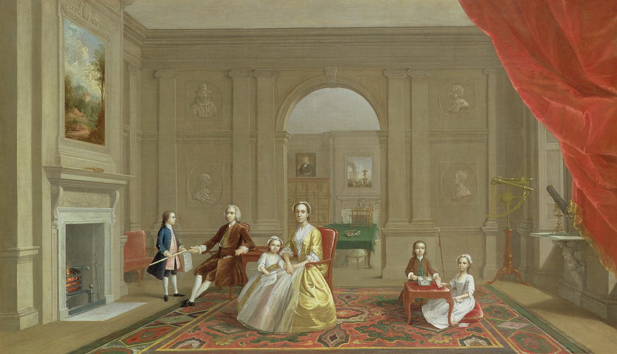 Familjen John Bacon, ca 1742-43 av Arthur Devis