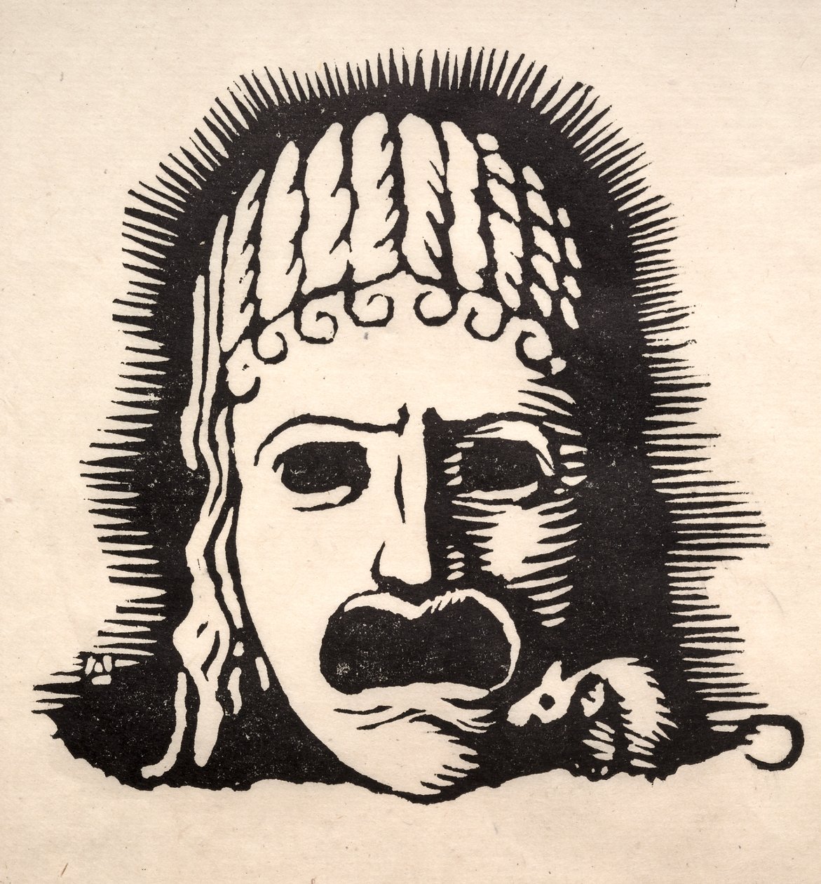 Grekisk mask med mus av Arthur Allen Lewis