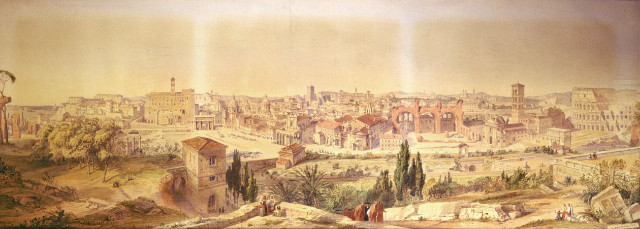 Rom som det er, fra Palatine Hillswed av Arthur Ashpitel