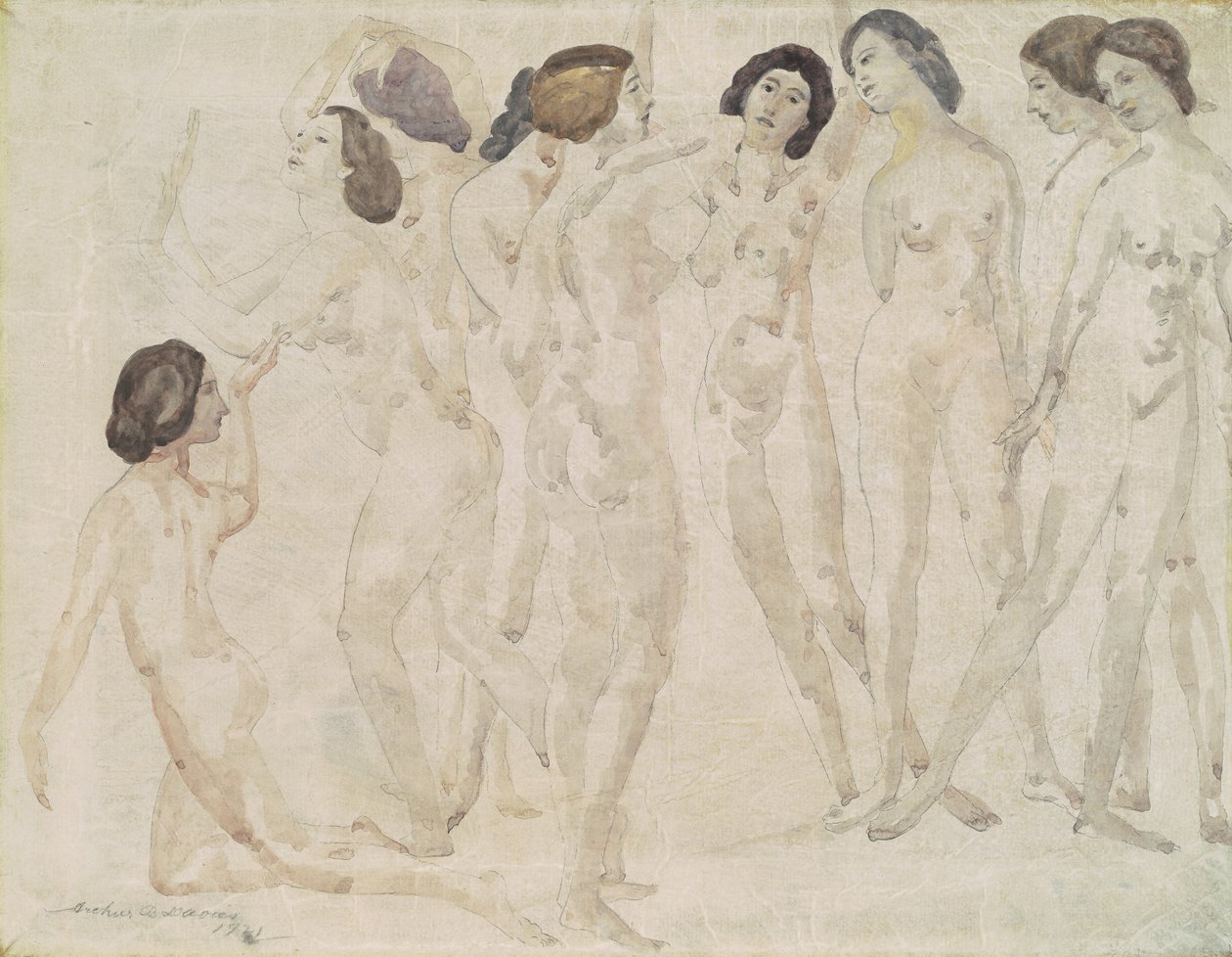 Nio figurer av Arthur B. Davies