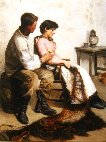 Uppvaktning, 1887 (se 238986 för par) av Arthur Bateman