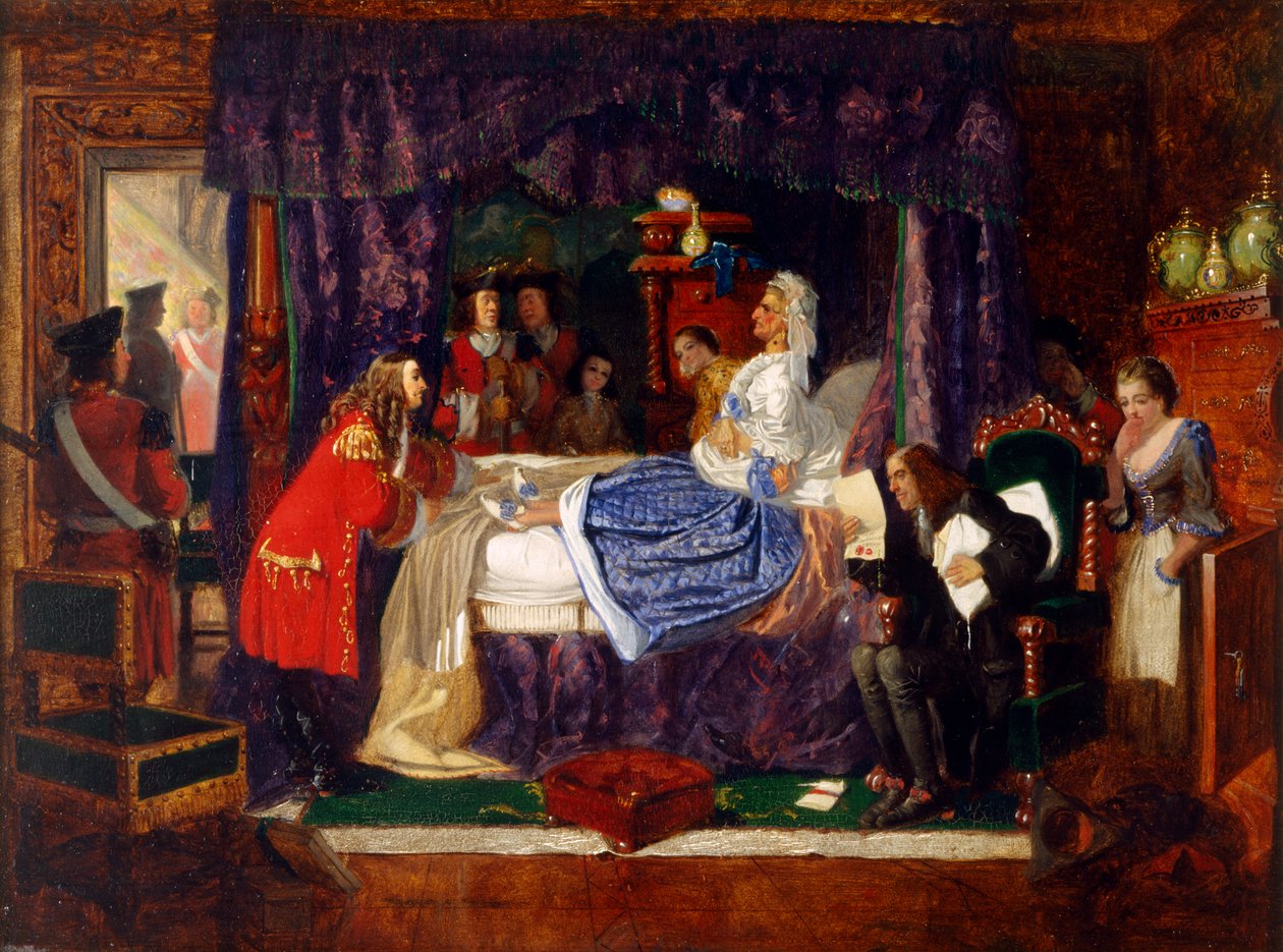 A Death-Bed Scene (olja på duk) av Arthur Boyd Houghton