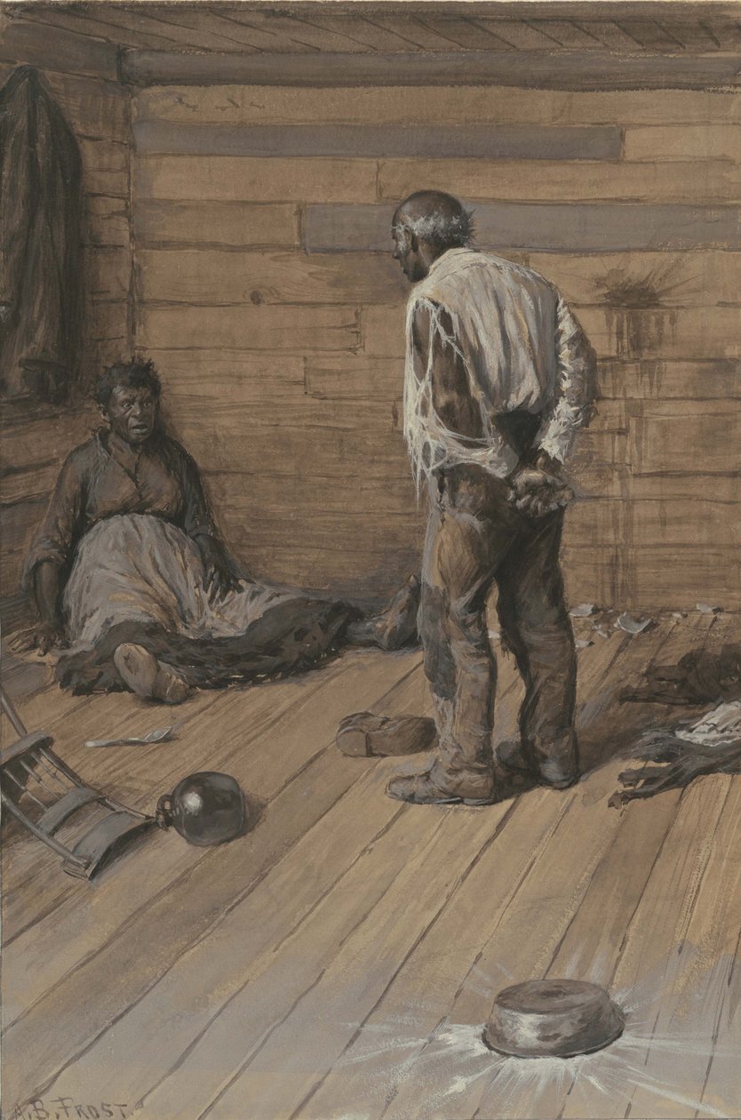 A Conjugal Difference, 1884 (akvarell och gouache på vävt papper) av Arthur Burdett Frost
