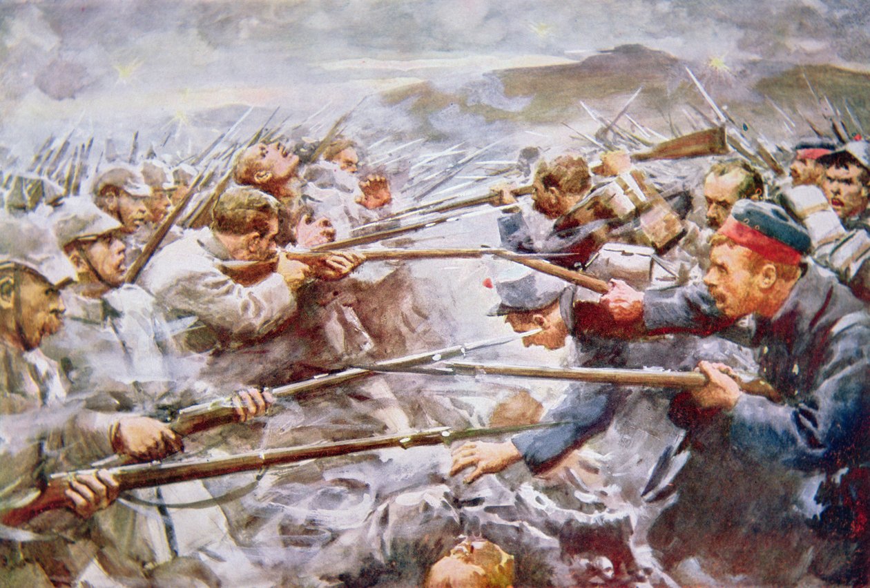 Belgare stöter bort tyskar i Liège av Arthur C. (after) Michael