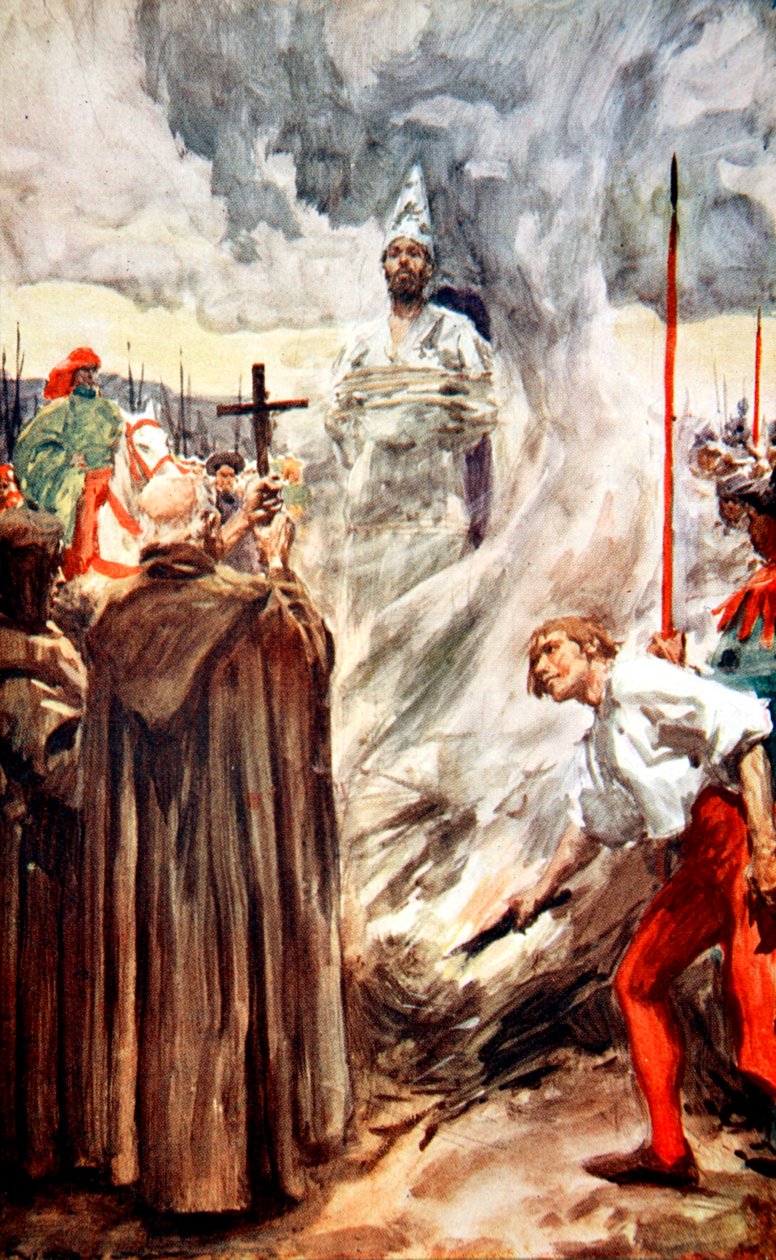 Brännandet av John Huss, 6 juli 1415 1913. av Arthur C Michael