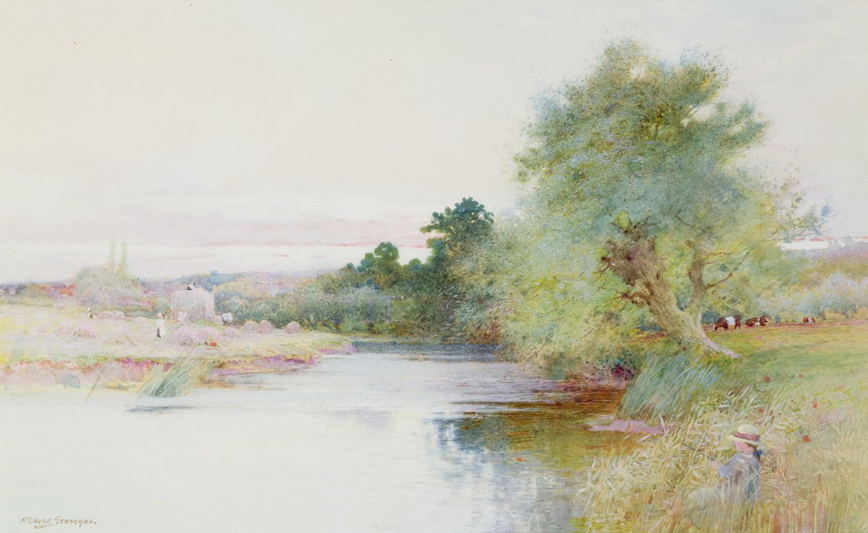 Höslagning nära Marlow av Arthur Claude Strachan