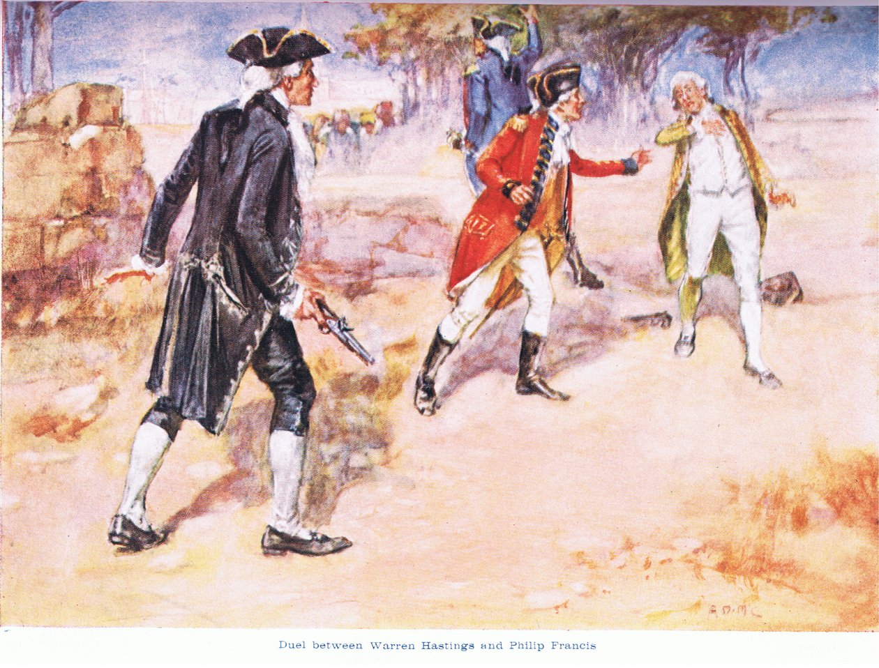 Duell mellan Warren Hastings och Philip Francis 1780AD av Arthur David McCormick