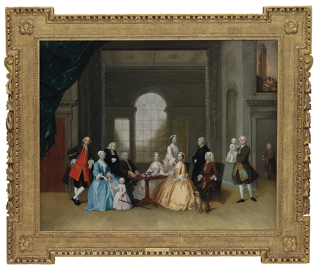 Gruppporträtt av John Offley Crewe och hans familj av Arthur Devis