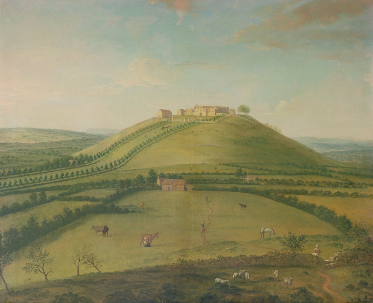 Högton Tower, 1700-talet av Arthur Devis