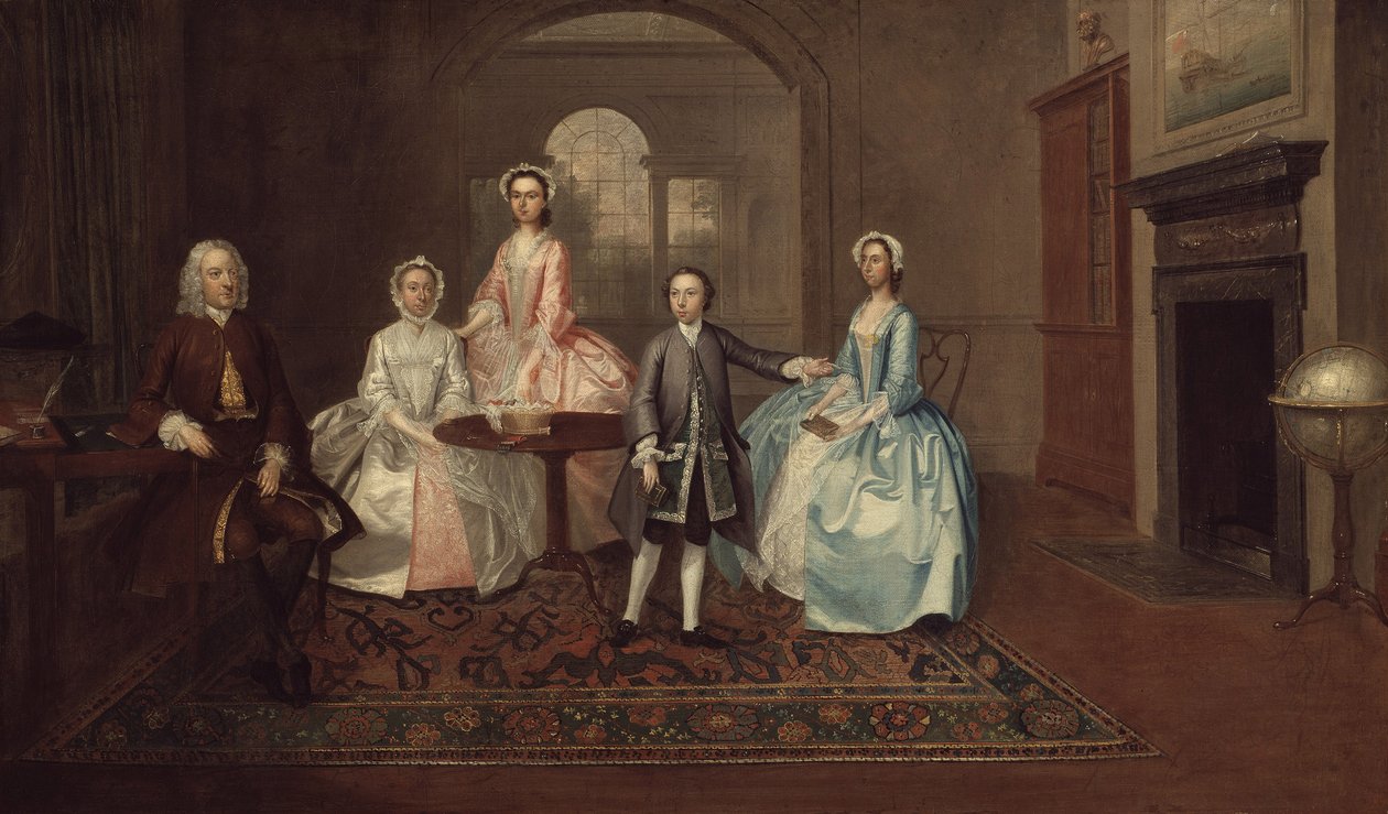 John Thomlinson och hans familj, 1745 av Arthur Devis