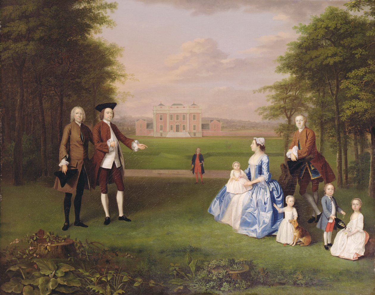 Robert Gwillym från Atherton och hans familj, ca 1745-7 (olja på duk) av Arthur Devis