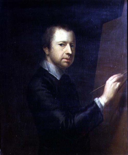 Självporträtt, ca 1754 (olja på duk) av Arthur Devis
