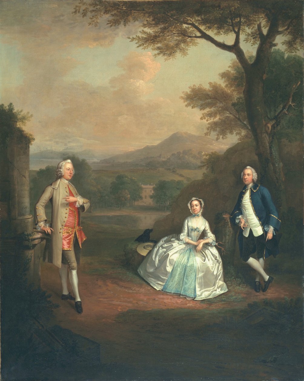 Sir George Lyttelton, Bart., med överstelöjtnant Richard Lyttelton och Rachel, hertiginna av Bridgewater, 1748 av Arthur Devis
