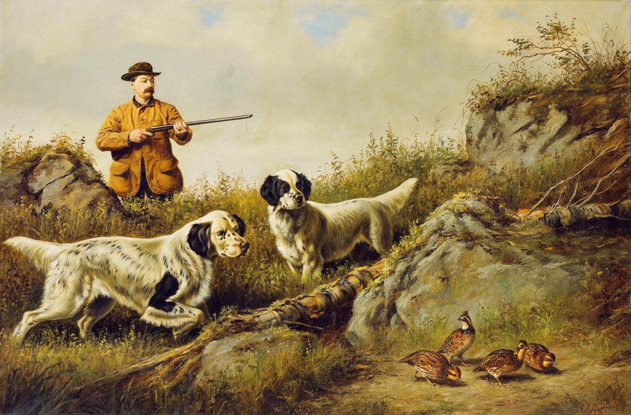 Amos F. Adams Shooting Over Goose Closing End Shon, Count Closing, 16 av Arthur Fitzwilliam Tait