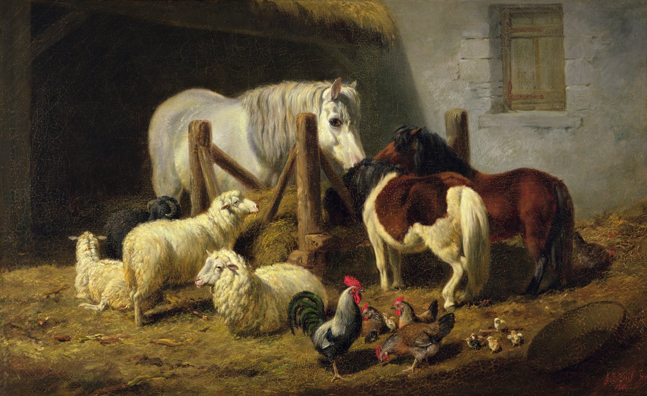 Barnyard av Arthur Fitzwilliam Tait