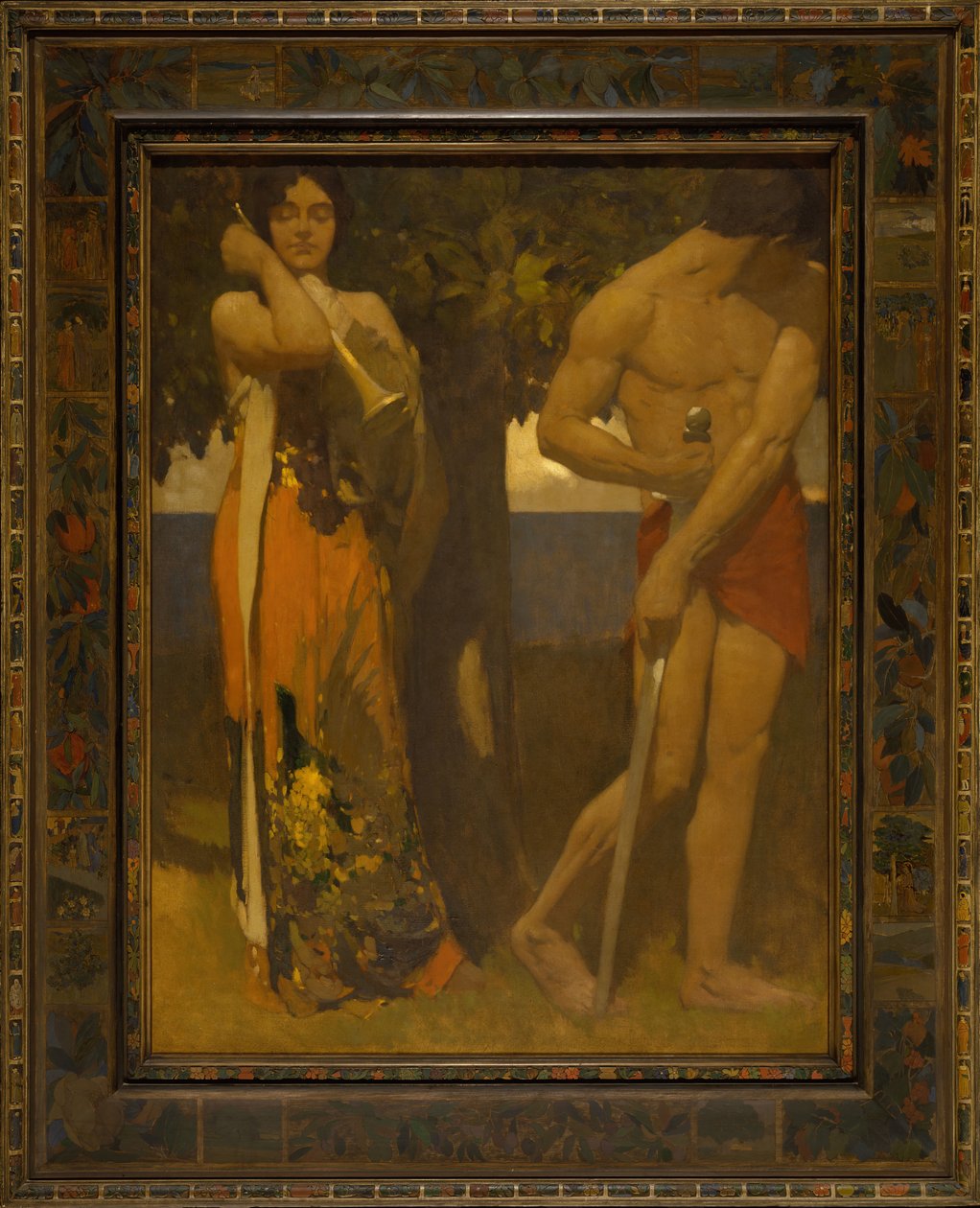 Jag pipade men ni ville inte dansa, ca. 1907-1929. av Arthur Frank Mathews