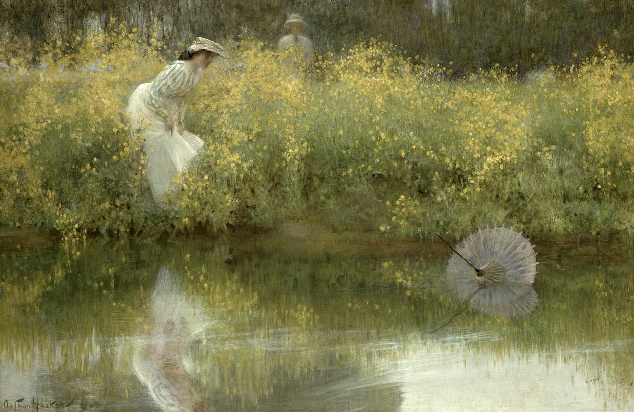 Förlorat parasoll av Arthur Hacker