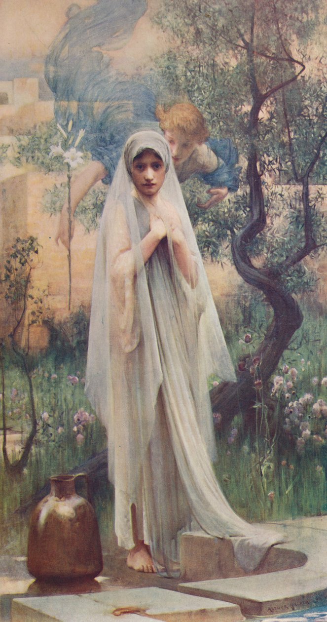 Bebådelsen, 1892, c1900 av Arthur Hacker