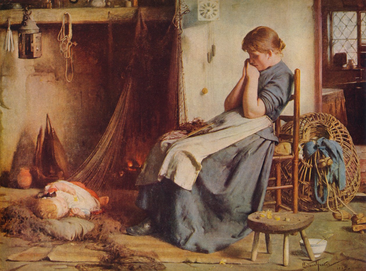 Fiskarens fru, 1885 c1940 av Arthur Hacker