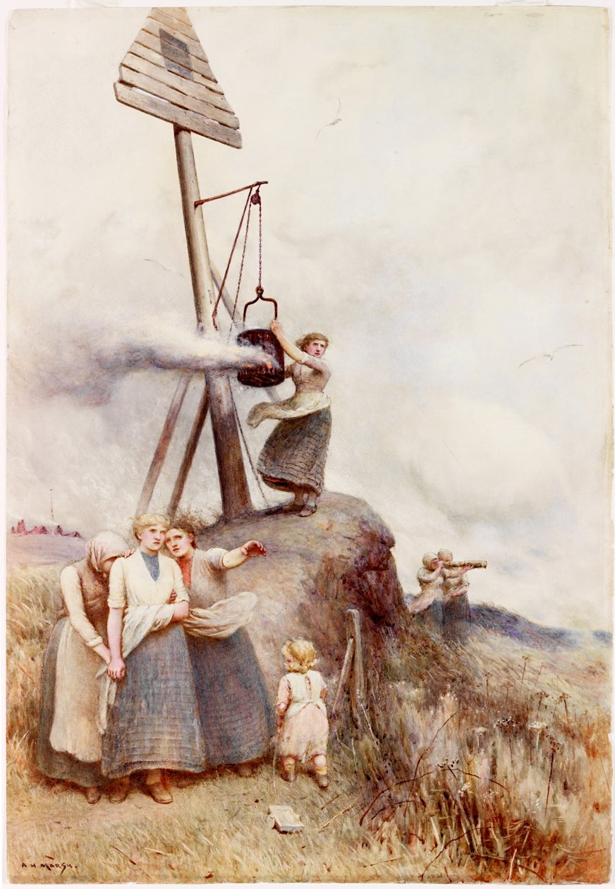 Lighting the Beacon (kroppsfärg) av Arthur Hardwick Marsh