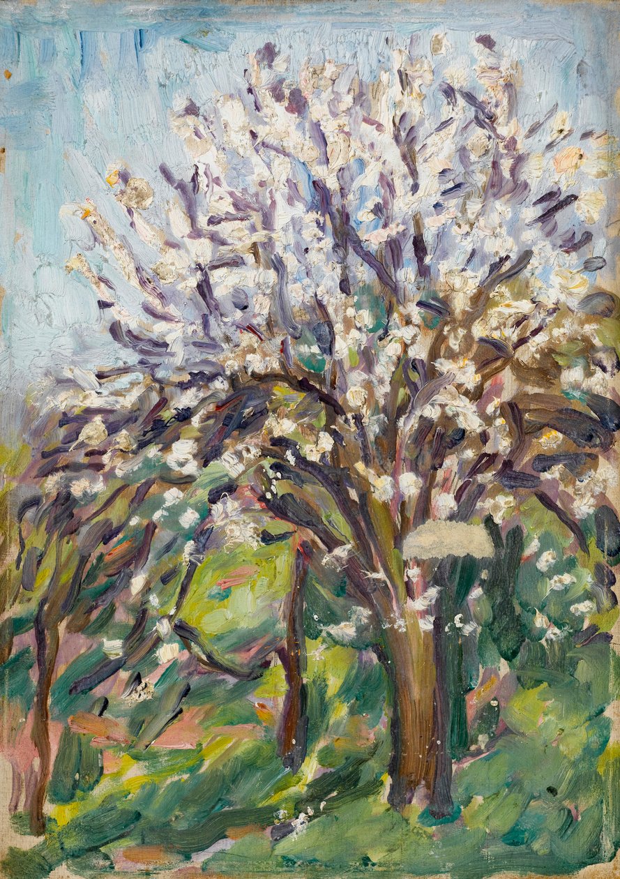 Mandelblomma på en sluttande kant, ca 1910 av Arthur Haythorne Studd