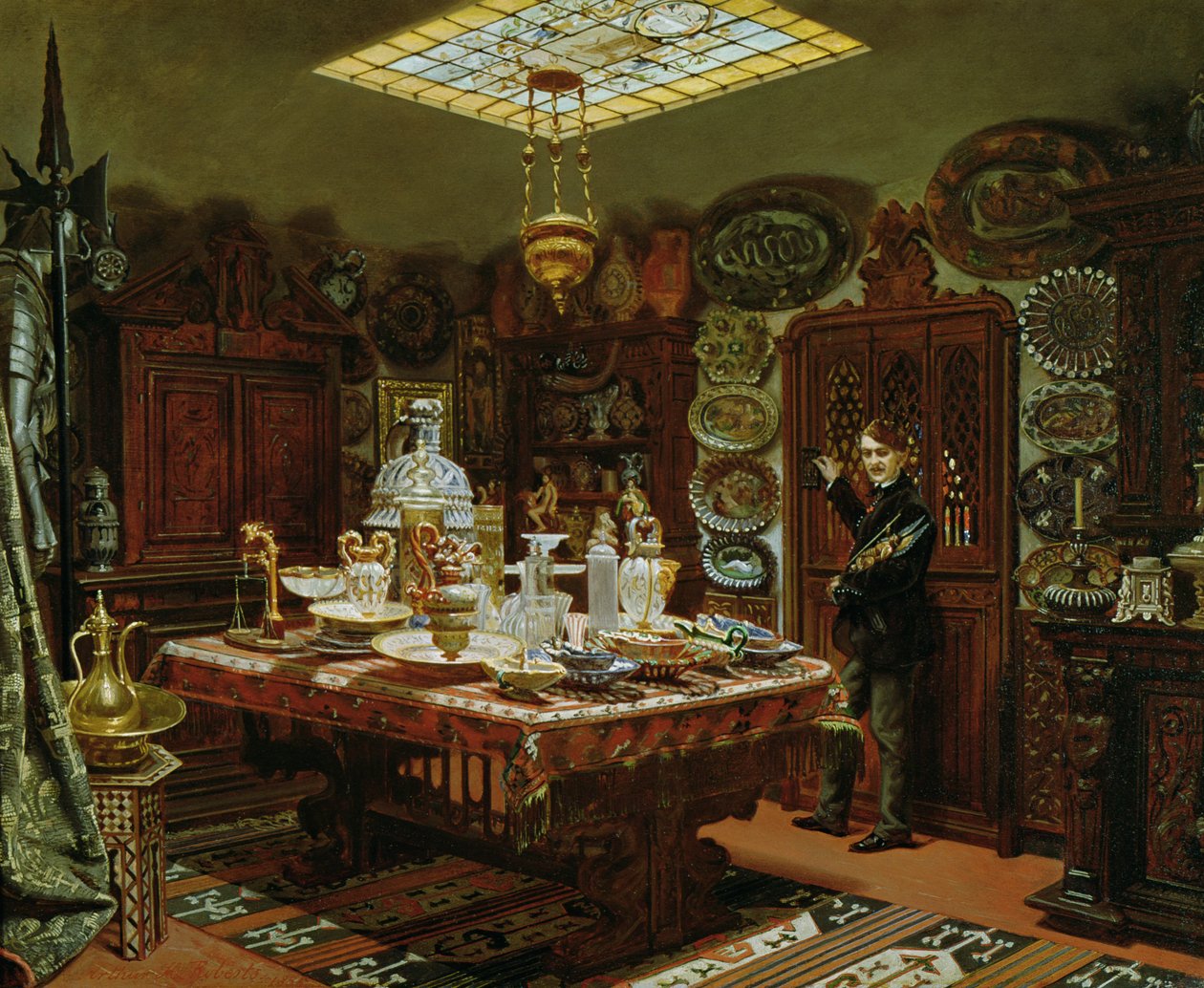 Interiör i Monsieur Sauvageots samlingssal, 1856 av Arthur Henri Roberts